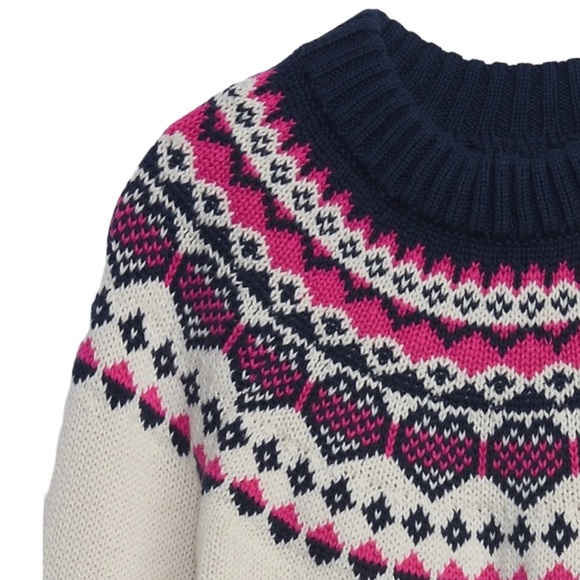 Gap baby girl heart fairisle cream sweater - Picture 3 of 8